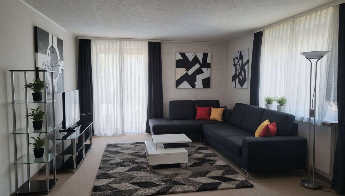 Einrichtungsidee Wohnzimmer - (KI generiert)