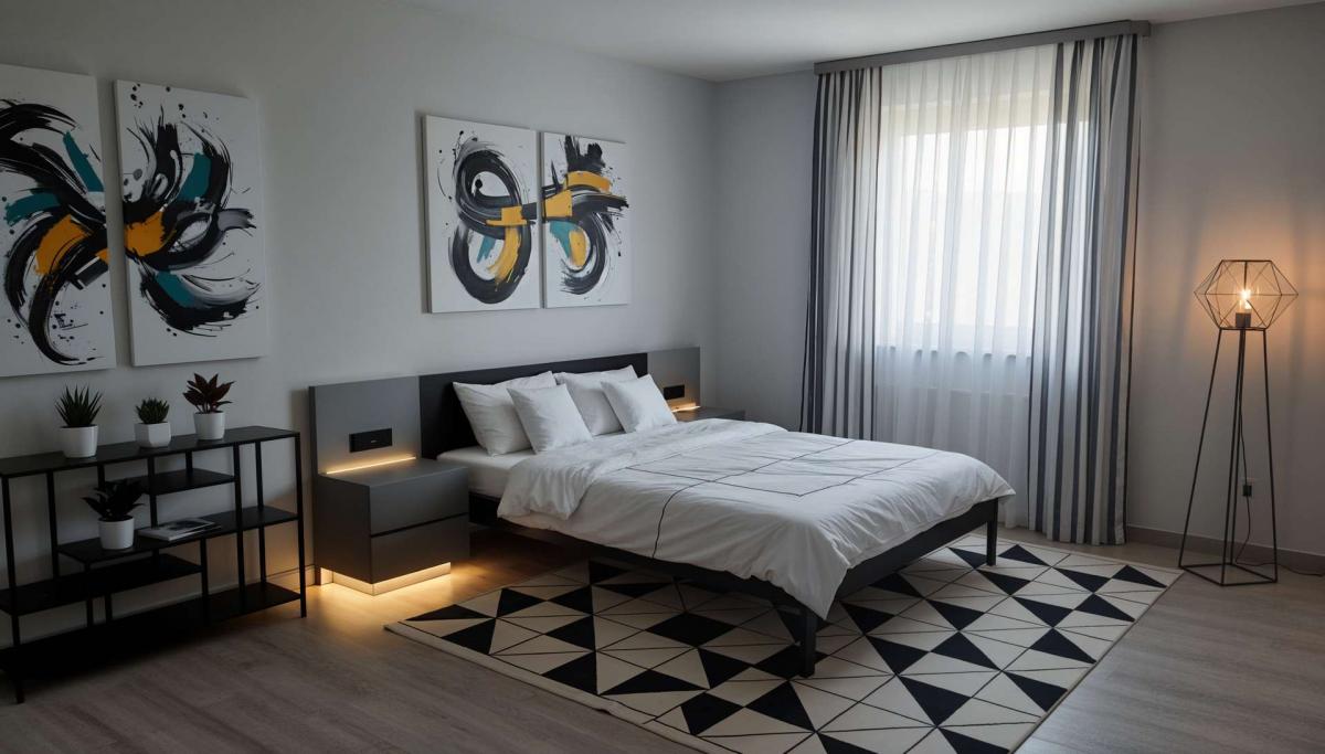 Einrichtungsidee Schlafzimmer DG - (KI generiert)