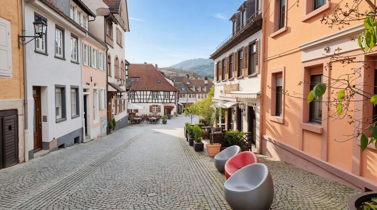 Fußgängerzone vor dem Gebäude