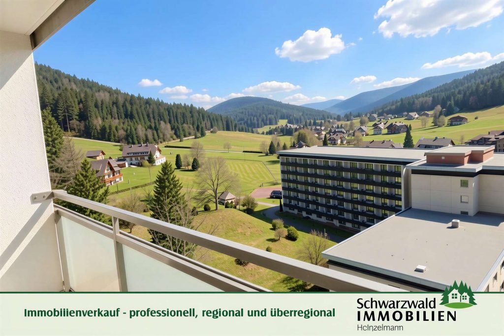 Weitblick inklusive: 1-Zimmer-Appartement mit Balkon zum attraktiven Preis in Baiersbornn-Obertal